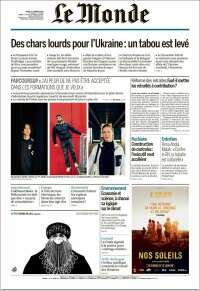 Portada de Le Monde (France)