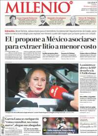 Portada de Milenio (M&eacute;xico)