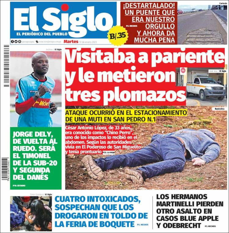 Portada de El Siglo (Panam&aacute;)