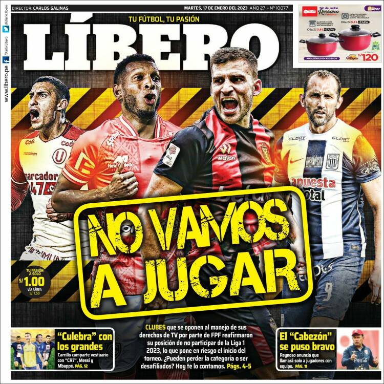 Portada de Líbero (Per&uacute;)