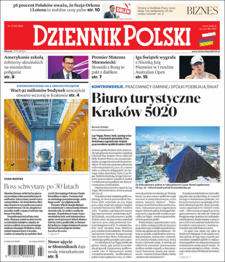 Portada de Dziennik (Polonia)