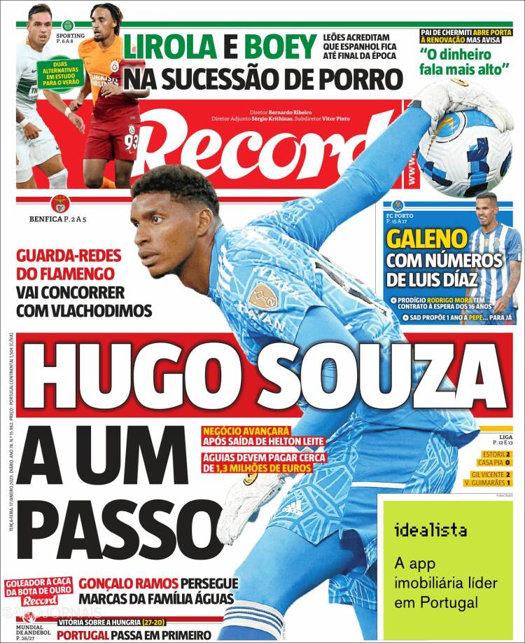 Portada de Record (Portugal)