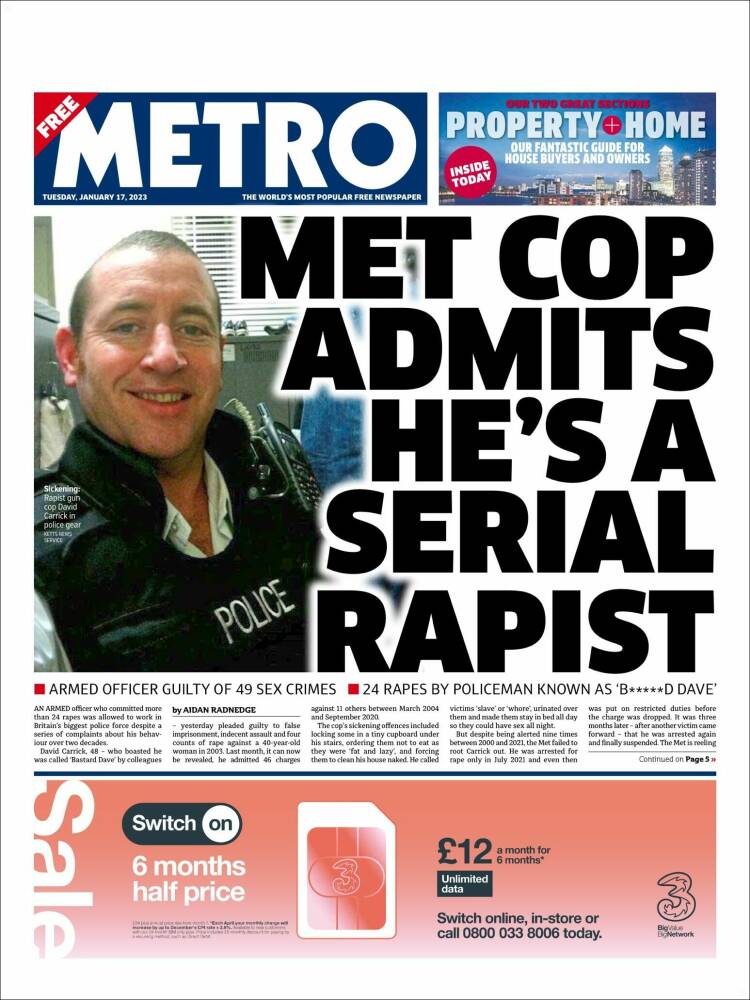 Portada de Metro (United Kingdom)