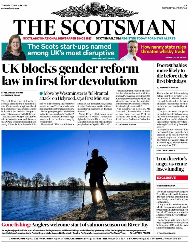 Portada de The Scotsman (United Kingdom)