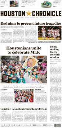 Portada de Houston Chronicle (USA)