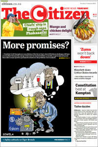 Portada de The Citizen (Sud&aacute;frica)