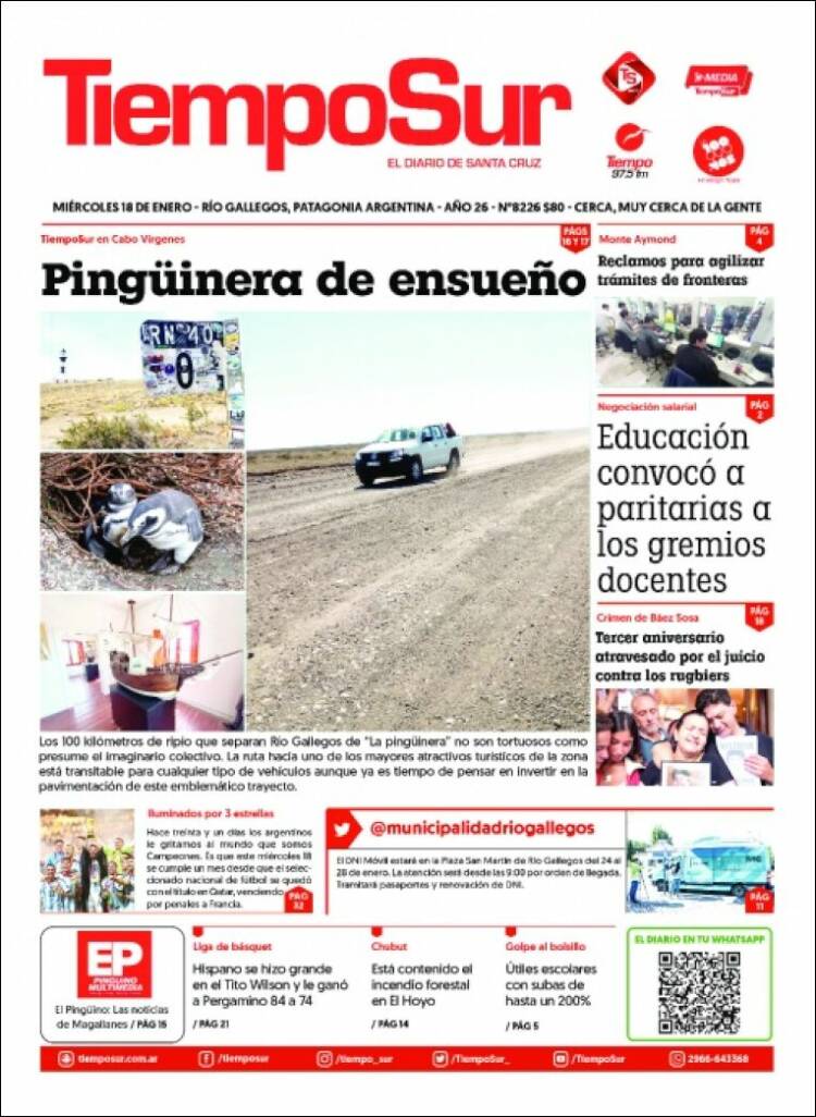 Portada de Tiempo Sur (Argentine)