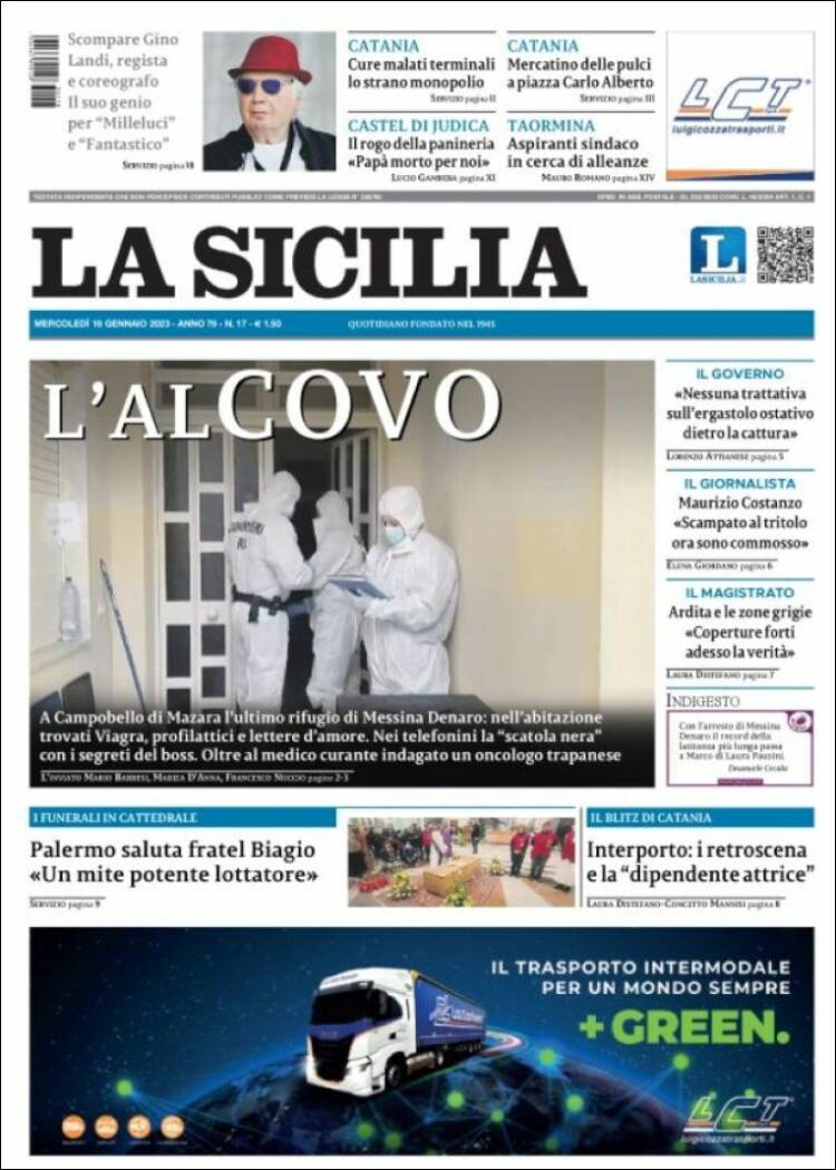 Portada de La Sicilia (Italia)