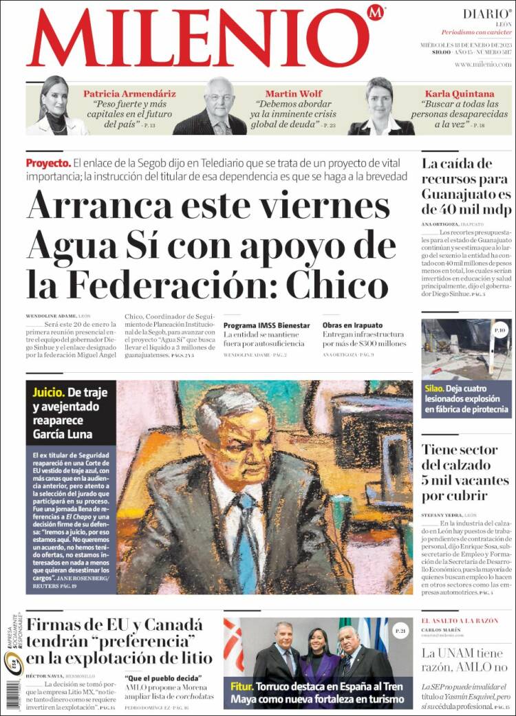 Portada de Milenio de León (México)