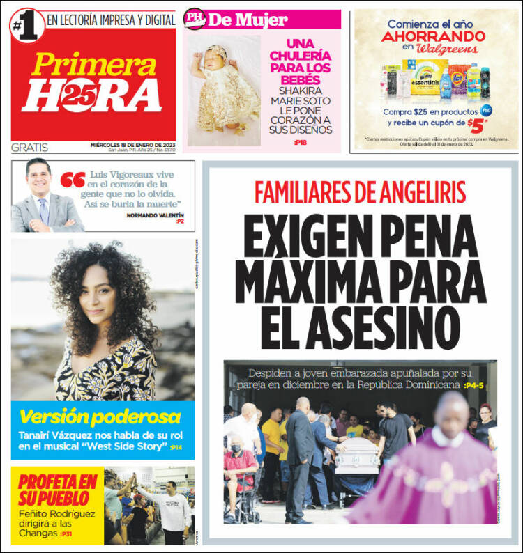 Portada de Primera Hora (Puerto Rico)