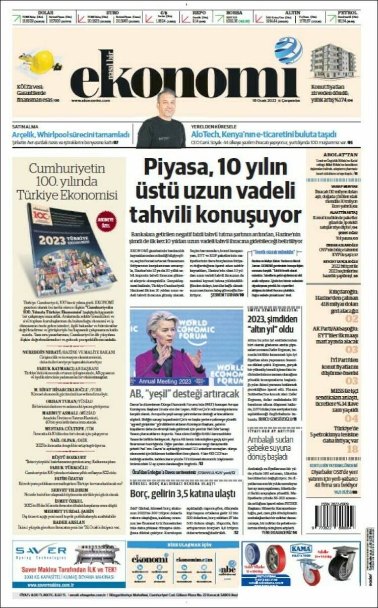 Portada de Dünya (Turqu&iacute;a)