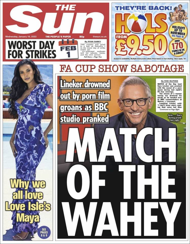 Portada de The Sun (United Kingdom)