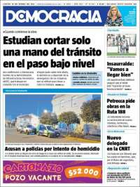 Portada de Diario Democracia (Argentina)