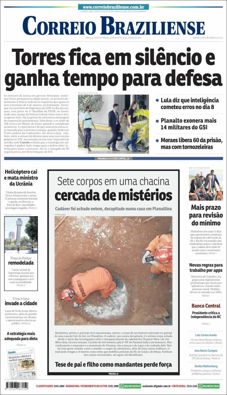 Portada de Correio Braziliense (Brasil)