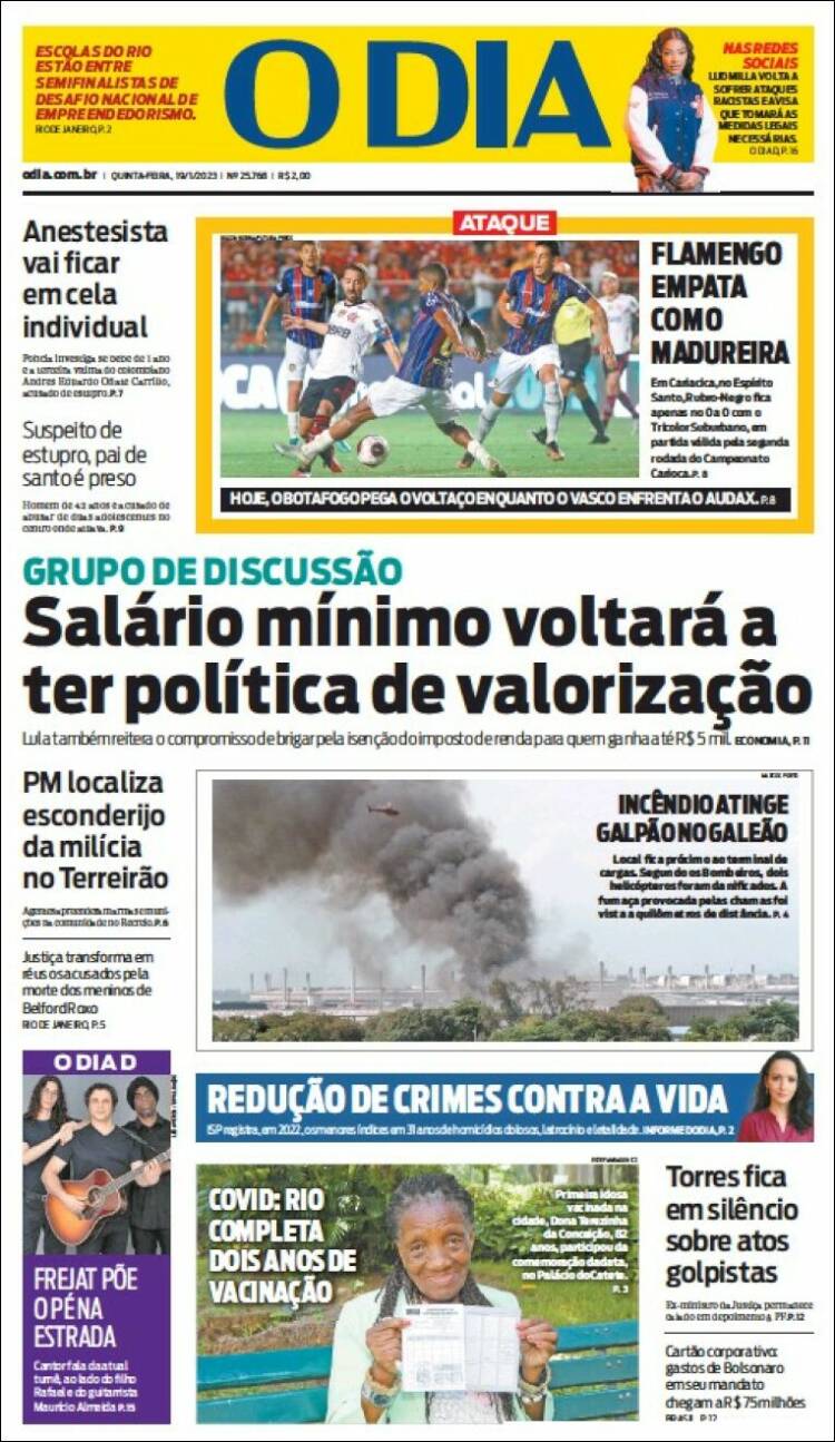 Portada de O Dia (Brasil)