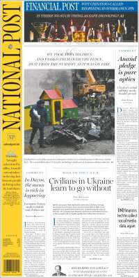 Portada de The National Post (Canada)