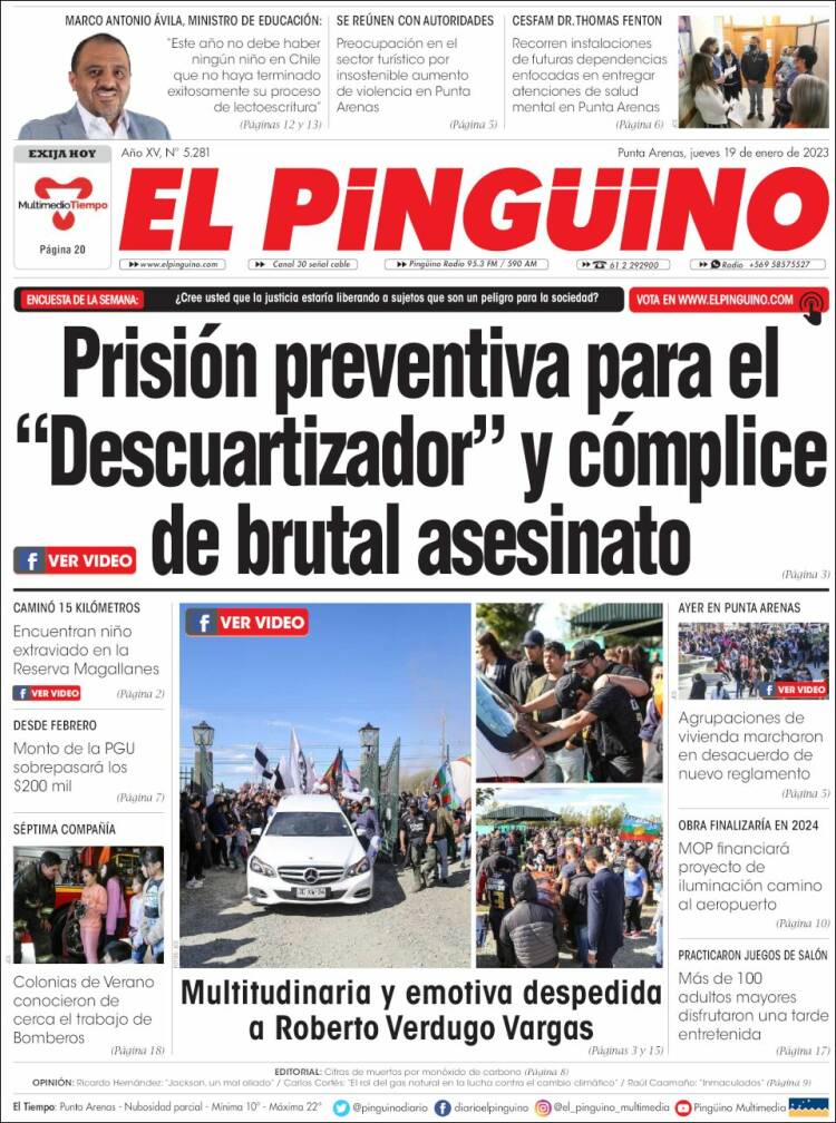 Portada de El Pingüino (Chile)