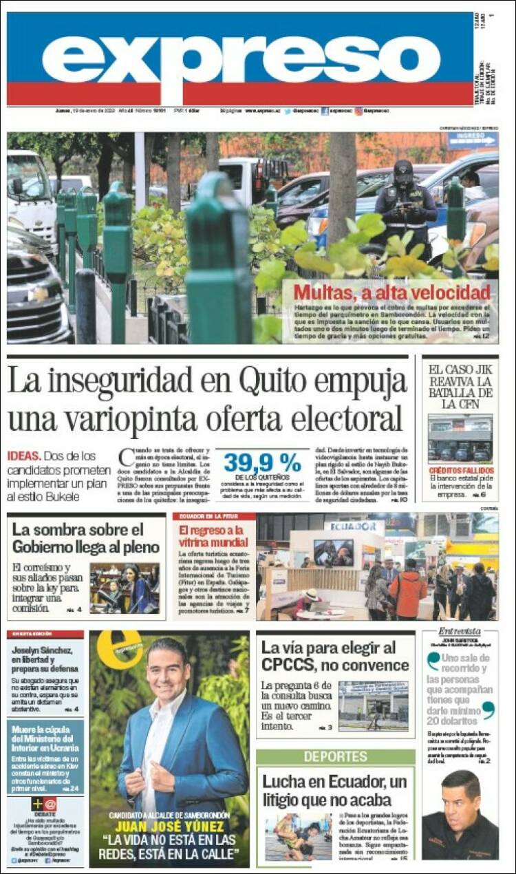 Portada de Expreso (Ecuador)