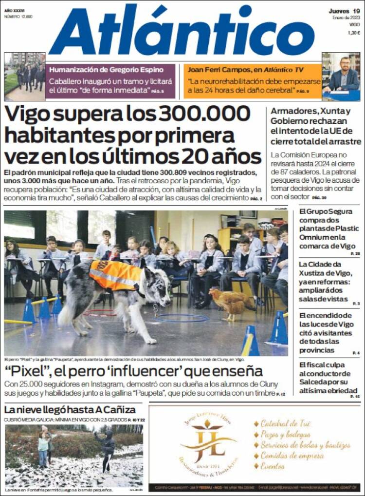 Portada de Atlántico Diario (Espa&ntilde;a)