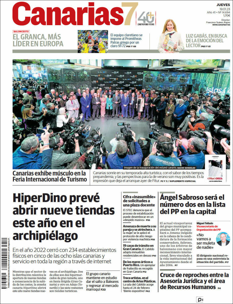 Portada de Canarias 7 (Espa&ntilde;a)