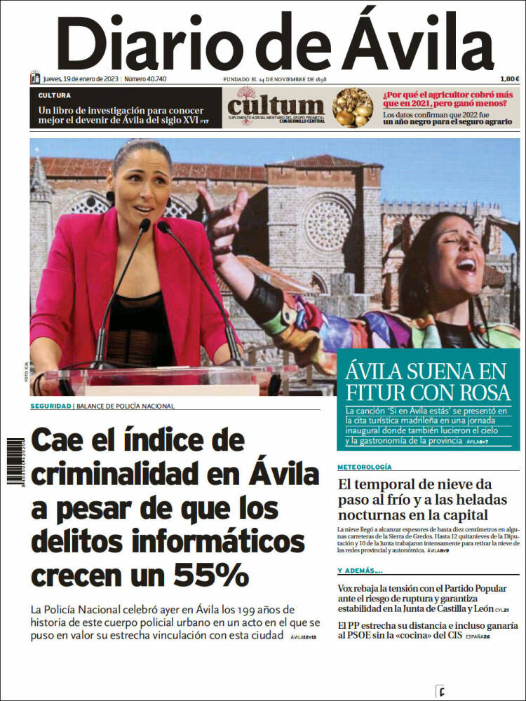 Portada de Diario de Ávila (Espa&ntilde;a)