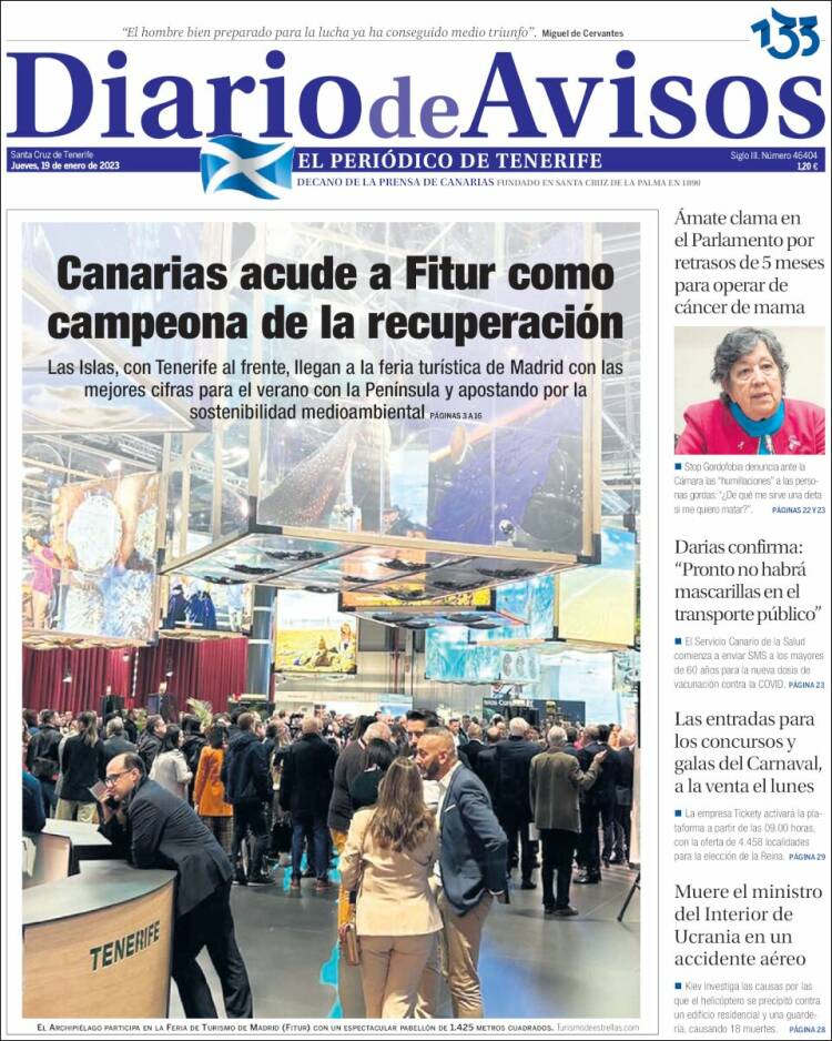 Portada de Diarios de Avisos (Espa&ntilde;a)
