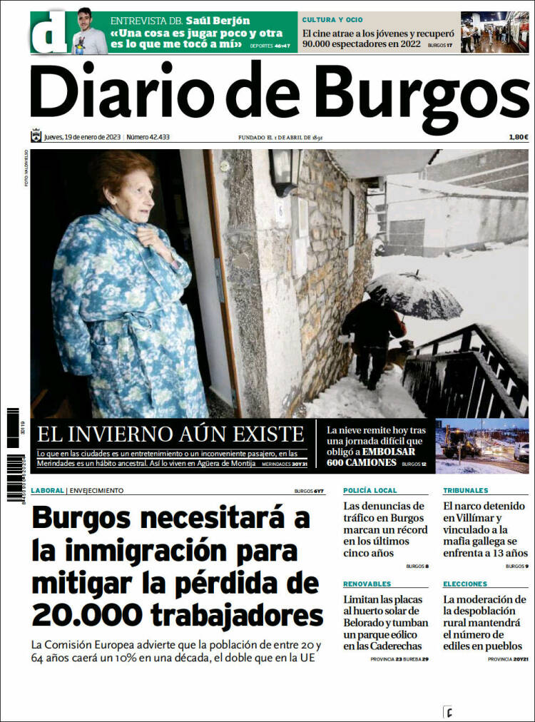 Portada de Diario de Burgos (Espa&ntilde;a)