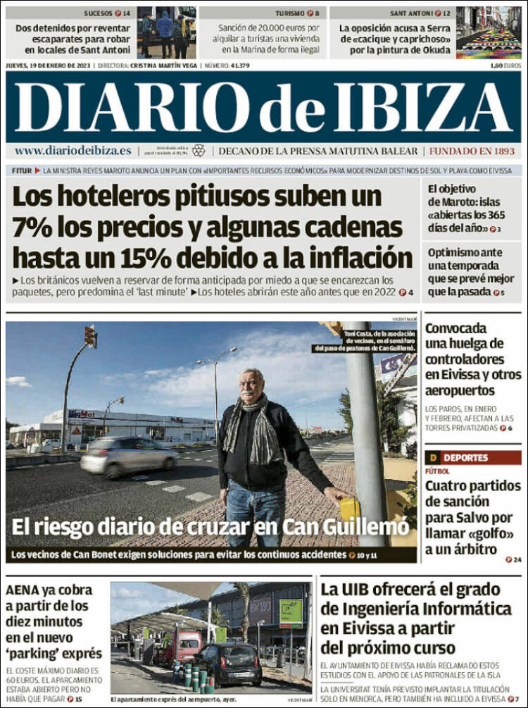 Portada de Diario de Ibiza (Espa&ntilde;a)