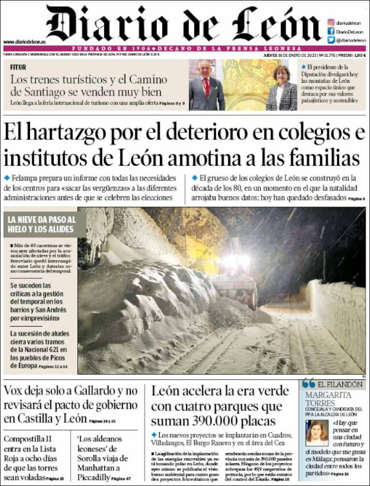 Portada de Diario de León (Espa&ntilde;a)