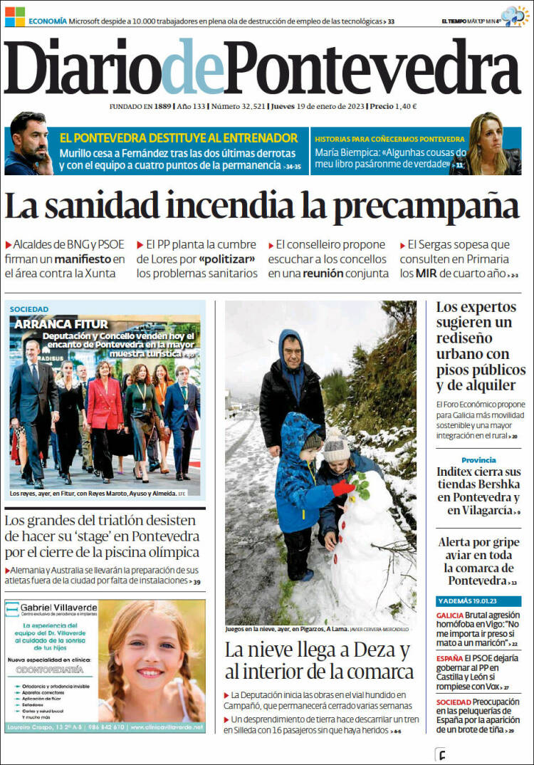 Portada de Diario de Pontevedra (Espa&ntilde;a)