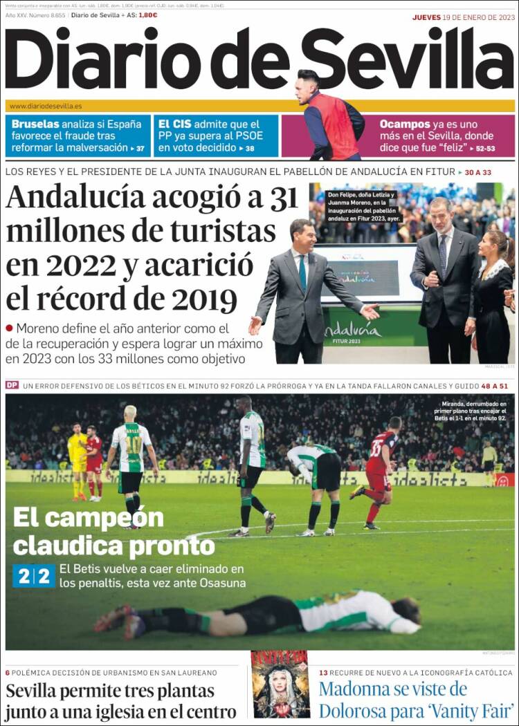 Portada de Diario de Sevilla (Espa&ntilde;a)