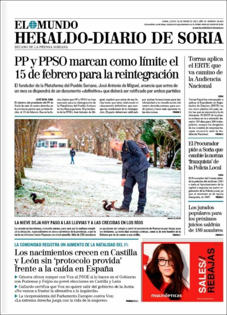 Portada de Diario de Soria (Espa&ntilde;a)