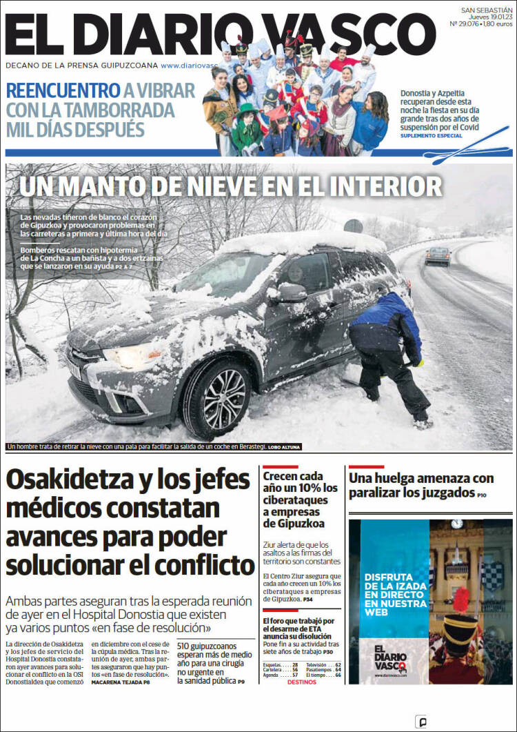 Portada de Diario Vasco (Espa&ntilde;a)