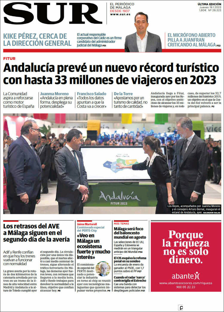 Portada de Diario el Sur (Espa&ntilde;a)