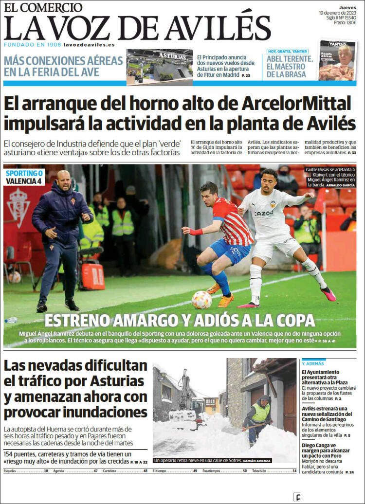 Portada de El Comercio - Avilés (Espa&ntilde;a)