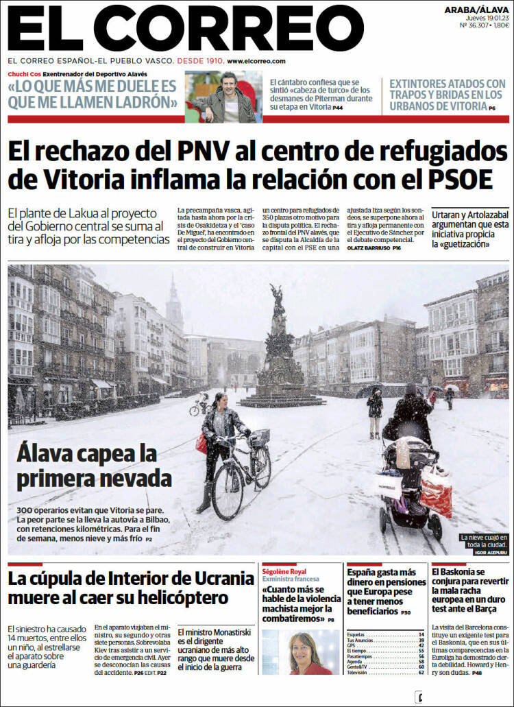 Portada de El Correo - Álava (Espa&ntilde;a)