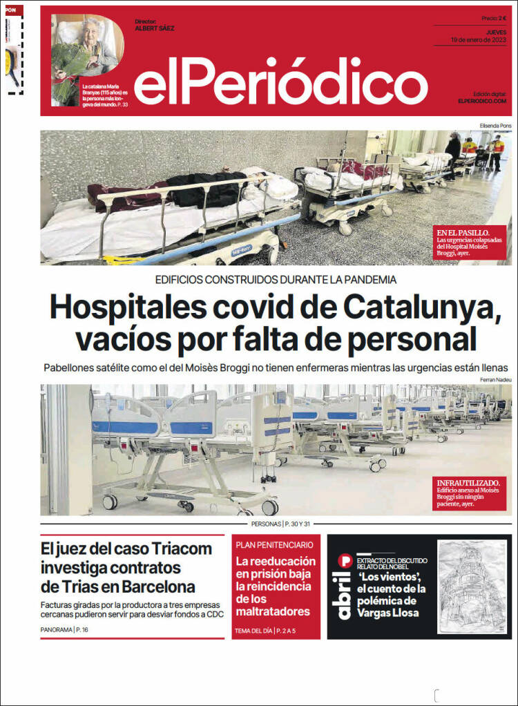 Portada de El Periódico (Espa&ntilde;a)