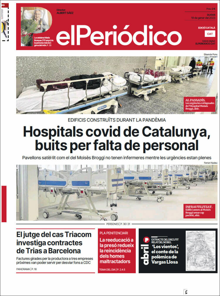 Portada de El Periódico de Catalunya (Espa&ntilde;a)