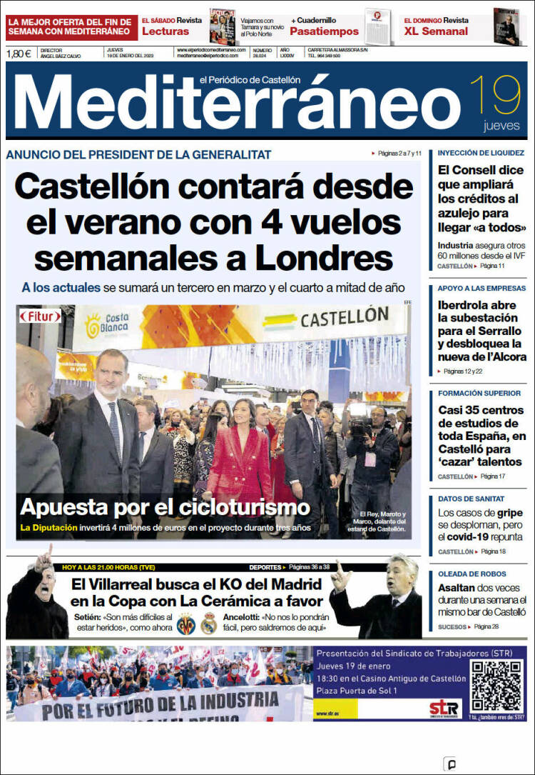 Portada de El Periódico Mediterraneo (Espa&ntilde;a)