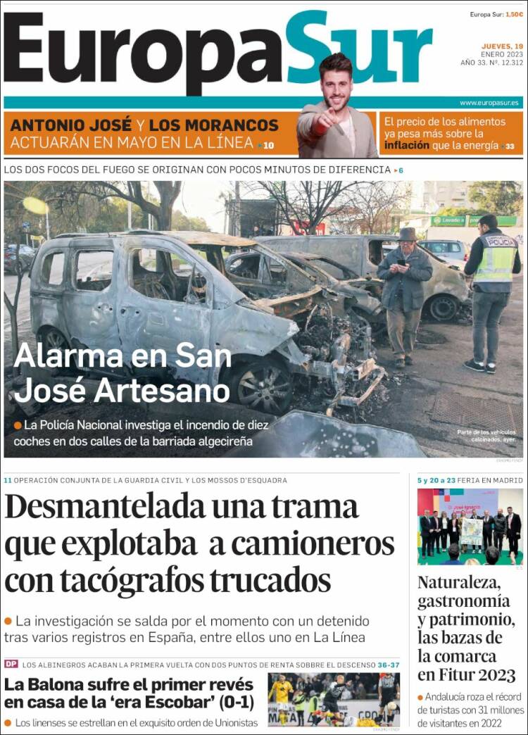 Portada de Europa Sur (Espa&ntilde;a)