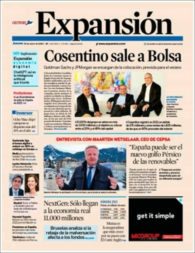 Portada de Expansión (Espa&ntilde;a)