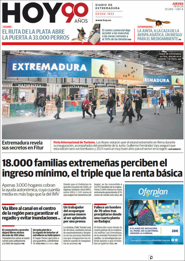 Portada de Hoy - Caceres (Espa&ntilde;a)