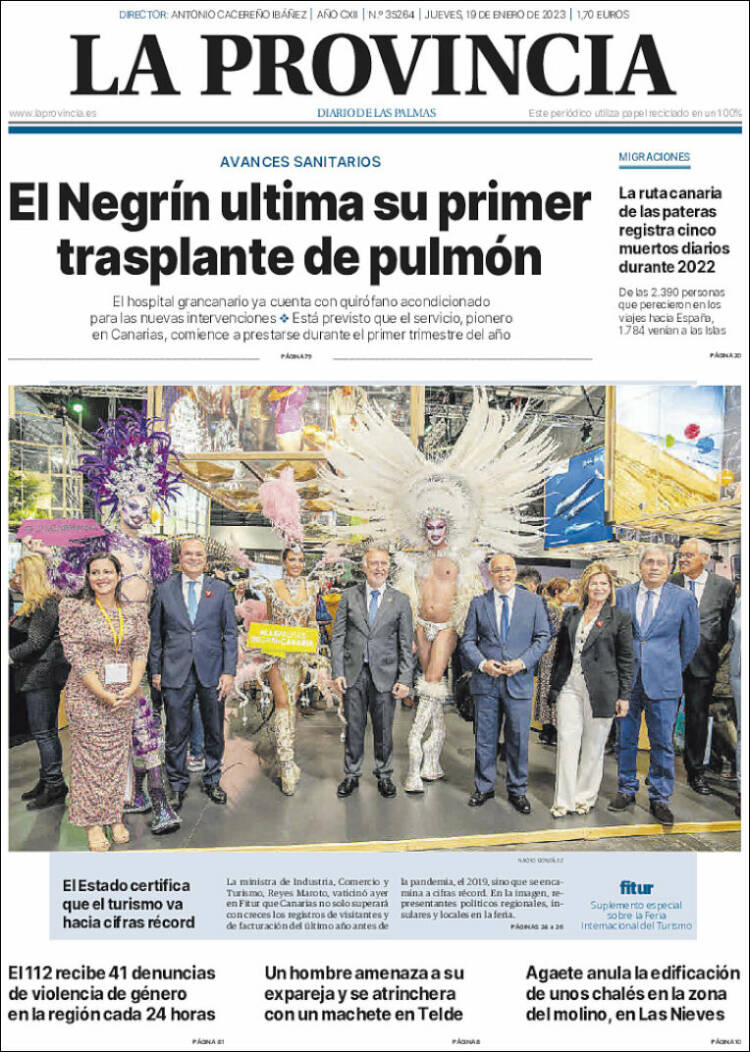 Portada de La Provincia (Espa&ntilde;a)