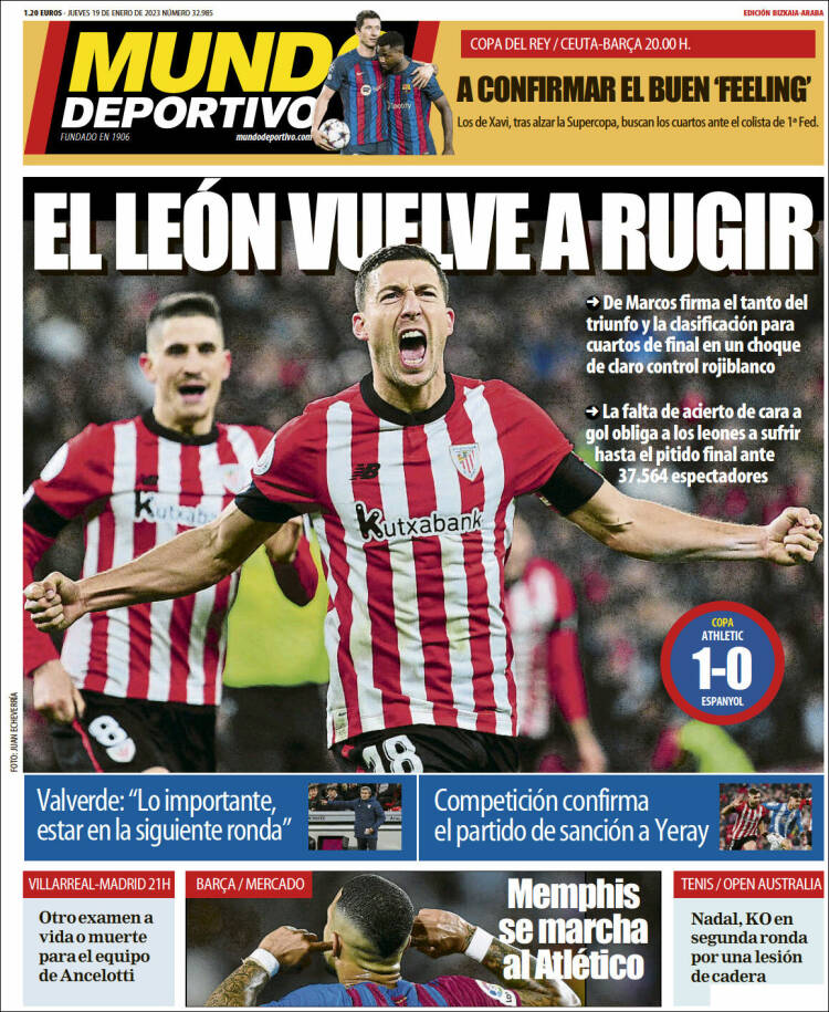 Portada de Mundo Deportivo Bizkaia (Espa&ntilde;a)