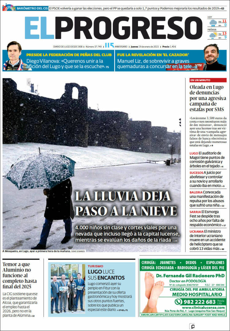 Portada de El Progreso (Espa&ntilde;a)