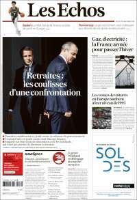 Portada de Les Echos (France)