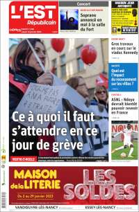 Portada de L'Est Republicain (Francia)
