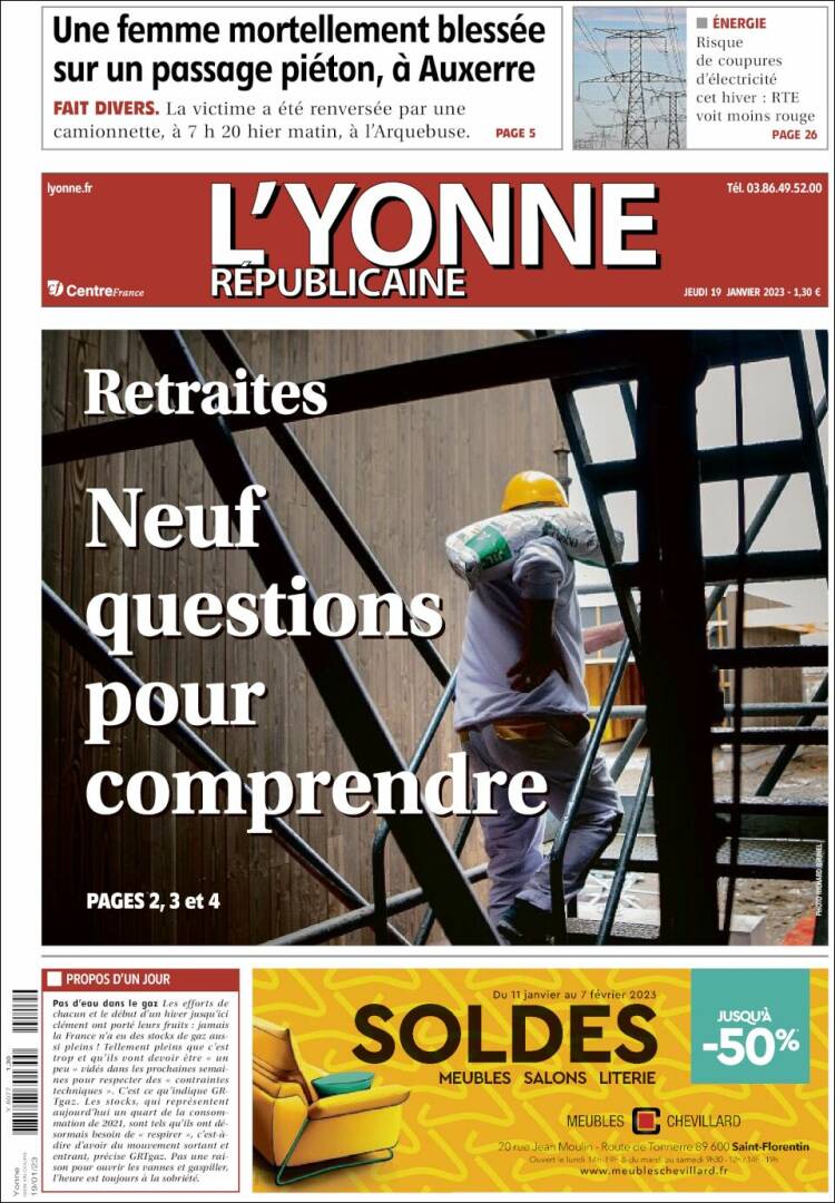 Portada de L'Yonne-Républicaine (France)