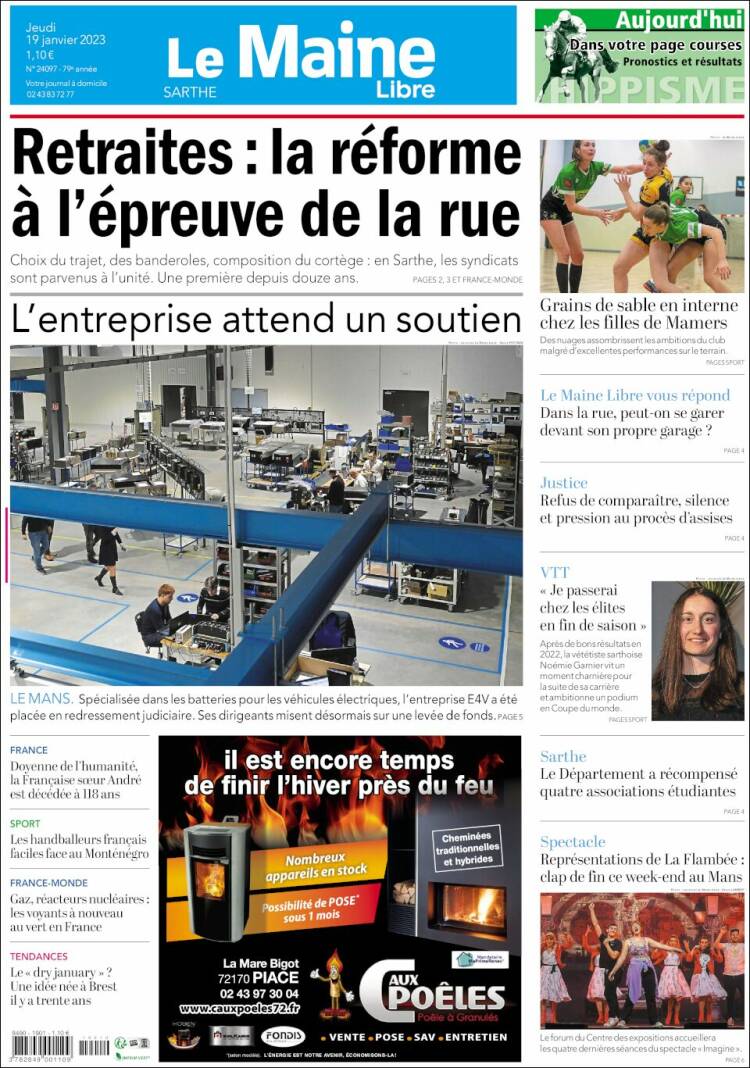 Portada de Le Maine Libre (France)