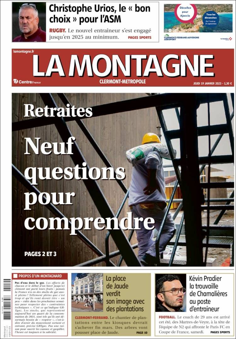 Portada de La Montagne (Francia)